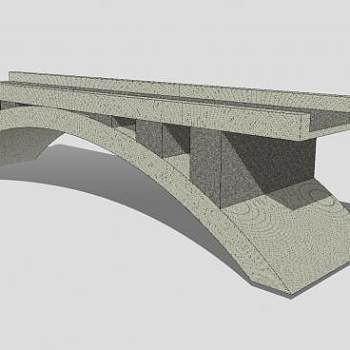 抛物线石拱桥SU模型下载_sketchup草图大师SKP模型