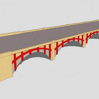 现代石桥大桥SU模型下载_sketchup草图大师SKP模型