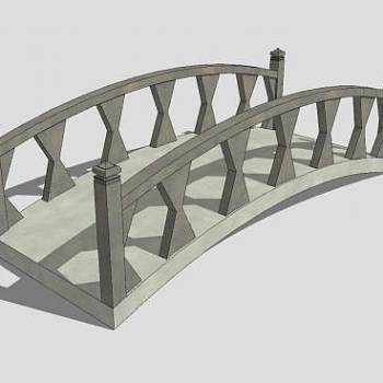 简易石拱桥SU模型下载_sketchup草图大师SKP模型