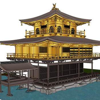 日本古建su模型下载_sketchup草图大师SKP模型