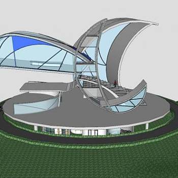 创意建筑外观SU模型下载_sketchup草图大师SKP模型