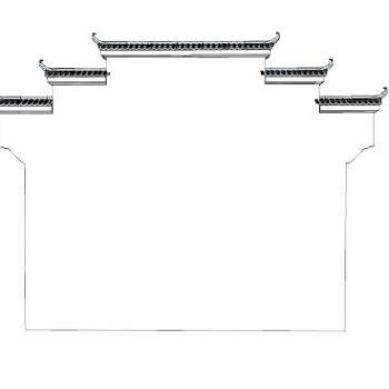 中式马头墙建筑SU模型下载_sketchup草图大师SKP模型