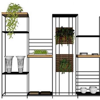 特色花架su模型下载_sketchup草图大师SKP模型