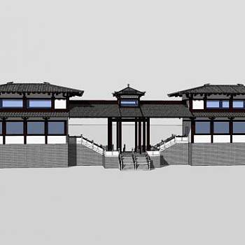 中式古建亭SU模型下载_sketchup草图大师SKP模型