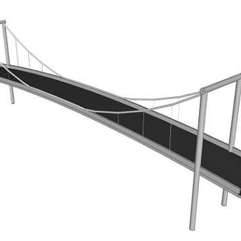 现代大型公路桥SU模型下载_sketchup草图大师SKP模型