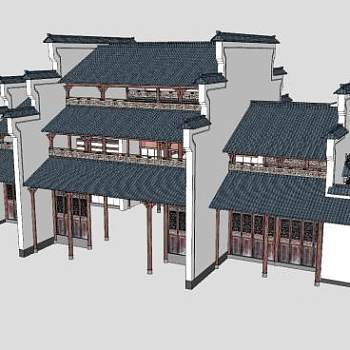 中式古建门楼SU模型下载_sketchup草图大师SKP模型