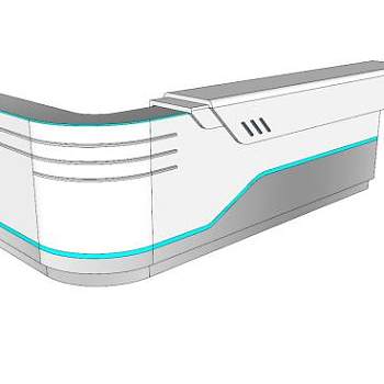 现代简约接待前台sketchup模型下载_sketchup草图大师SKP模型