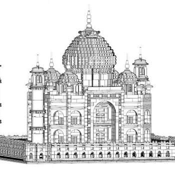 泰姬陵简易su模型下载_sketchup草图大师SKP模型