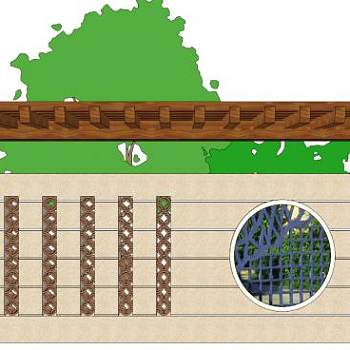 生态文化景墙su模型下载_sketchup草图大师SKP模型
