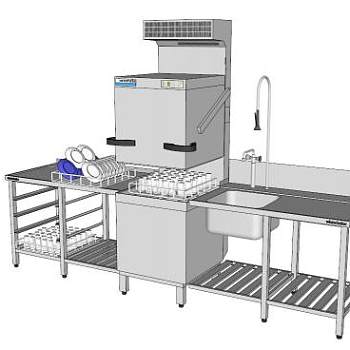 自动洗碗机su模型下载_sketchup草图大师SKP模型