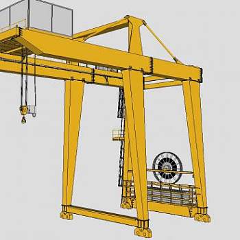 龙门起重机模型_su模型下载 草图大师模型_SKP模型