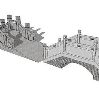 园林桥su模型下载_sketchup草图大师SKP模型