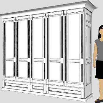 衣柜sketchup模型下载_sketchup草图大师SKP模型