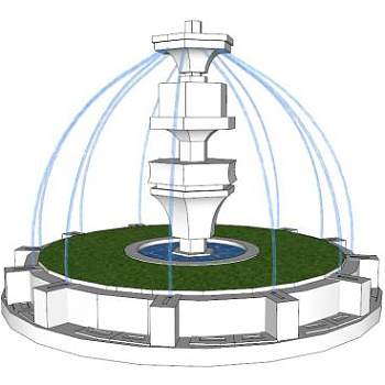 喷泉sketchup模型下载_sketchup草图大师SKP模型