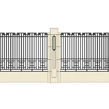 围墙sketchup模型下载_sketchup草图大师SKP模型