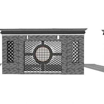 景墙sketchup模型下载_sketchup草图大师SKP模型