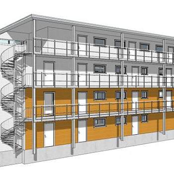 宿舍楼sketchup模型下载_sketchup草图大师SKP模型
