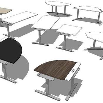 培训桌sketchup模型下载_sketchup草图大师SKP模型