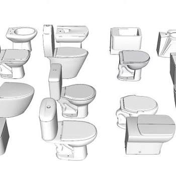 马桶skp模型下载_sketchup草图大师SKP模型