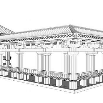 廊亭skp模型下载_sketchup草图大师SKP模型