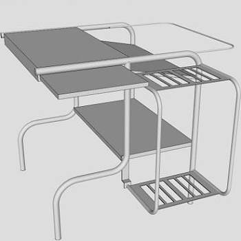 简单的一个电脑桌子的SKP素材_su模型下载 草图大师模型_SKP模型
