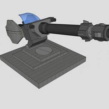 防御炮塔舰船上的高射炮SKP模型_su模型下载 草图大师模型_SKP模型