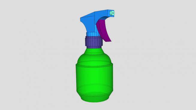 喷水瓶子的SKP模型素材_su模型下载 草图大师模型_SKP模型