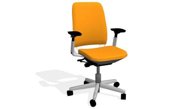 黄色的电脑椅子的SKP模型素材_su模型下载 草图大师模型_SKP模型