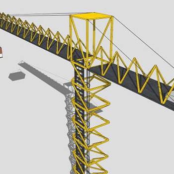 空中吊车的SKP模型素材设计_su模型下载 草图大师模型_SKP模型