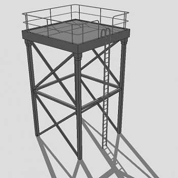 工地钢架平台模型_su模型下载 草图大师模型_SKP模型