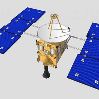人造卫星的SKP模型素材_su模型下载 草图大师模型_SKP模型