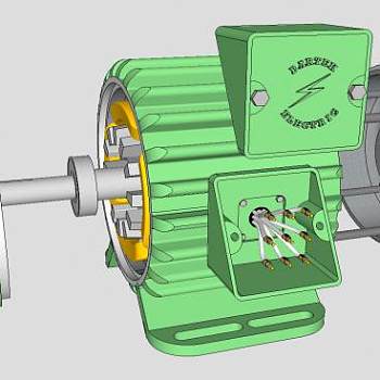 三相电机模型_su模型下载 草图大师模型_SKP模型