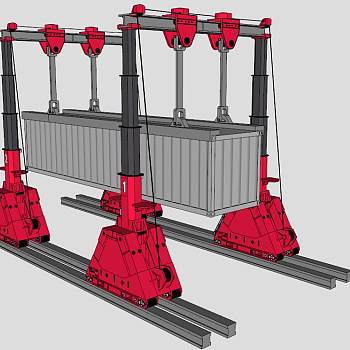 龙门吊车的SKP模型素材_su模型下载 草图大师模型_SKP模型