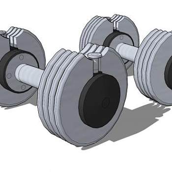 哑铃健身器材的SKP模型_su模型下载 草图大师模型_SKP模型