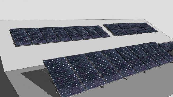 太阳能板的SKP模型素材设计_su模型下载 草图大师模型_SKP模型