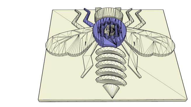 蜜蜂的化石标本SKP模型_su模型下载 草图大师模型_SKP模型