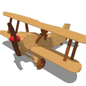 玩具模型螺旋式木飞机的SKP模型_su模型下载 草图大师模型_SKP模型
