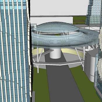 绿地嘉善商业综合体平地水酒店办公高层力夫环球SU模型下载_sketchup草图大师SKP模型