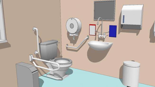 洗手间家具卫生间厕所全套SU模型下载_sketchup草图大师SKP模型