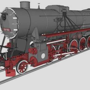 火车雕塑交通工具SU模型下载_sketchup草图大师SKP模型