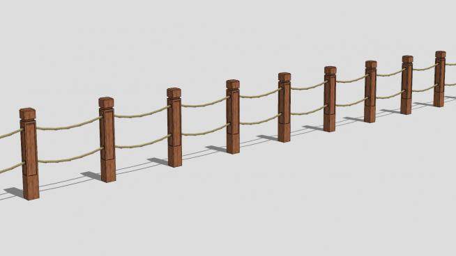 栏杆、围墙SU模型下载_sketchup草图大师SKP模型