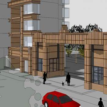 闸北住宅高层中层多层别墅SU模型下载_sketchup草图大师SKP模型