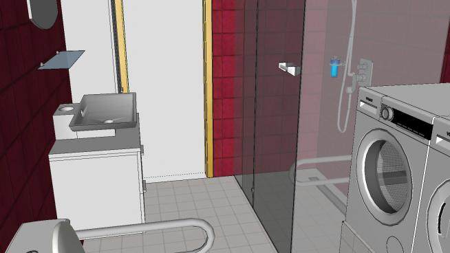 室内卫生间洗手间装修空间SU模型下载_sketchup草图大师SKP模型
