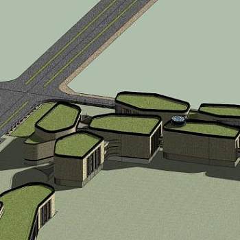 商业建筑综合体SU模型下载_sketchup草图大师SKP模型