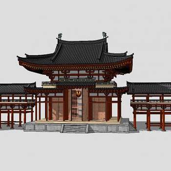 中式古建SU模型下载_sketchup草图大师SKP模型