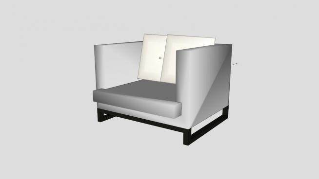 现代沙发单人沙发SU模型下载_sketchup草图大师SKP模型