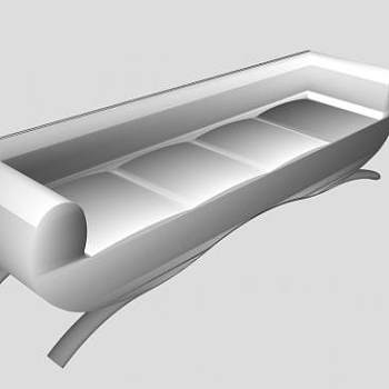时尚沙发白色创意沙发SU模型下载_sketchup草图大师SKP模型