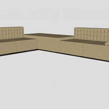 米色沙发乔尔盖蒂皇家角沙发SU模型下载_sketchup草图大师SKP模型