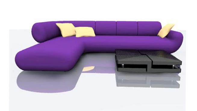 紫色沙发现代沙发SU模型下载_sketchup草图大师SKP模型