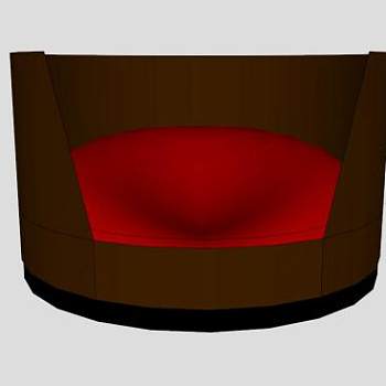 豆袋型复古椅懒人椅SU模型下载_sketchup草图大师SKP模型